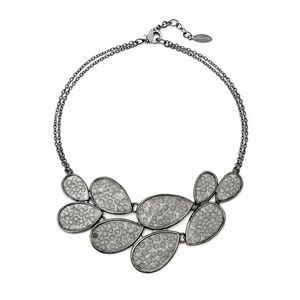 Amrita Singh Glitter Leaf Designer Statement Necklace.